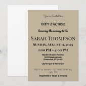 Blush Pink Baby shower Uitnodiging voor een jongen (Voorkant / Achterkant)