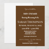 Blush Pink Baby shower Uitnodiging voor een jongen (Voorkant / Achterkant)