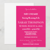 Blush Pink Baby shower Uitnodiging voor een jongen (Voorkant / Achterkant)