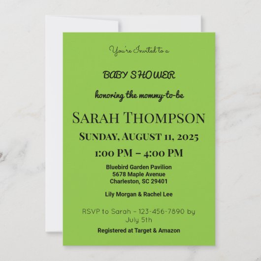 Blush Pink Baby shower Uitnodiging voor een jongen (Voorkant)