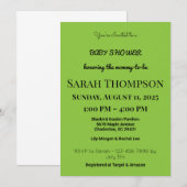 Blush Pink Baby shower Uitnodiging voor een jongen (Voorkant / Achterkant)