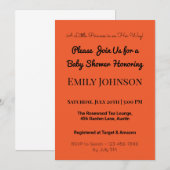 Blush Pink Baby shower Uitnodiging voor een meisje (Voorkant / Achterkant)