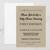 Blush Pink Baby shower Uitnodiging voor een meisje (Voorkant / Achterkant)