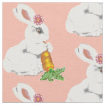 Blush Pink Baby White Bunny Rabbit  Nursery