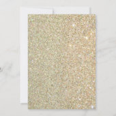 Blush Pink Bachelorette Party Gold Glitter Floral Kaart (Achterkant)