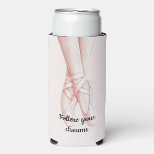 Blush Pink Ballerina Ballet Seltzer Blikjeskoeler