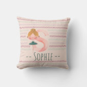 Blush Pink Ballerina Monogram S – Personalized Art Kussen (Voorkant)