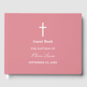 Blush Pink Baptism Gastenboek (Voorkant)