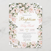 Blush Pink Baptism uitnodiging (Voorkant / Achterkant)