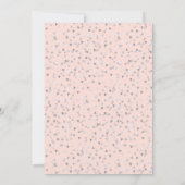 Blush Pink Baptisme Christening Silver Hearts Save The Date (Achterkant)