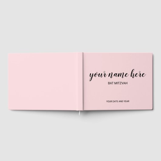 Blush Pink Bat Mitzvah gastenboek (Volledig)