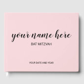 Blush Pink Bat Mitzvah gastenboek (Voorkant)
