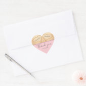 Blush Pink Beach 2 hart zand bruiloft dank u Sticker (Envelop)