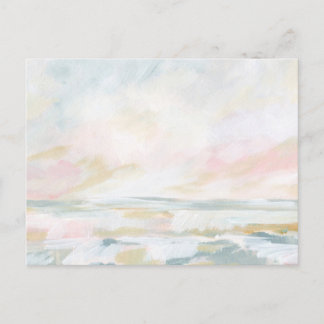 Blush Pink Beach Seascape Fine Art Briefkaart