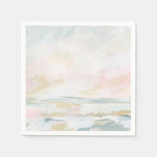 Blush Pink Beach Seascappapier Napkin Servet