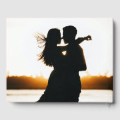 Blush Pink Beach Wedding 2 Hearts Foto Wedding Gastenboek (Achterkant)