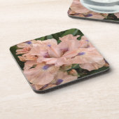 Blush Pink Bearded Iris Floral Bier Onderzetter (Linkerzijde)