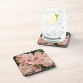 Blush Pink Bearded Iris Floral Bier Onderzetter (Rechterzijde)