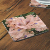 Blush Pink Bearded Iris Floral Bier Onderzetter