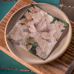 Blush Pink Bearded Iris Floral Napkins Servet