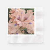 Blush Pink Bearded Iris Floral Napkins Servet (Voorkant)