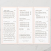 Blush Pink Beauty Hair Salon Spa TriFold Brochure (Achterkant)