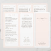 Blush Pink Beauty Hair Salon Spa TriFold Brochure (Voorkant / Achterkant)