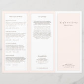 Blush Pink Beauty Hair Salon Spa TriFold Brochure (Voorkant)