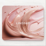 Blush Pink Beauty  Muismat<br><div class="desc">Custom Blush Pink Mouse Pads with your Name or Text. Add a stylish touch to your workspace with this elegant blush pink custom mouse pad featuring a soft cosmetic-inspired texture design. The modern and feminine look brings a warm, creative atmosphere to any desk while keeping your workspace organized and professional....</div>