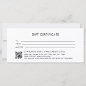 Blush Pink Beauty Salon QR Code Gift Certificate (Achterkant)