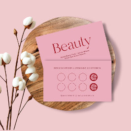 Blush Pink Beauty Service Loyalty Business Card