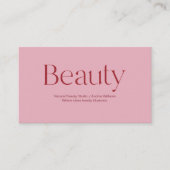 Blush Pink Beauty Service Loyalty Business Card (Voorkant)