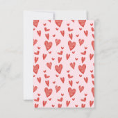 Blush Pink Beer Waterverf Hart Baby shower Bedankkaart (Achterkant)