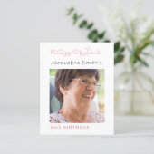 Blush Pink Birthday Foto (Staand voorkant)