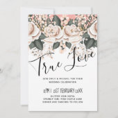 Blush Pink Black Floral Wedal Budget (Voorkant)