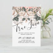 Blush Pink Black Floral Wedal Budget (Staand voorkant)