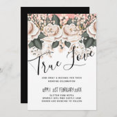 Blush Pink Black Floral Wedal Budget (Voorkant / Achterkant)