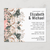 Blush Pink Black Floral Wedal Budget (Voorkant)