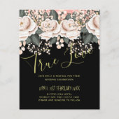 Blush Pink Black Floral Wedal Budget (Voorkant)