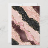 Blush Pink Black Gold Marble Arch Muslim Weduwen Kaart (Achterkant)
