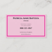 Blush Pink Black Script Photo Makeup Business Card Visitekaartje (Achterkant)