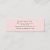 Blush Pink Black Script Photo Makeup Mini  Mini Visitekaartje (Achterkant)