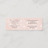 Blush Pink Black Script Photo Makeup Mini Visitekaartje (Achterkant)