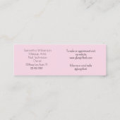 Blush Pink Black Script Photo Makeup Mini Visitekaartje (Achterkant)