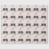 Blush Pink Black Shell nummers gepersonaliseerd Cadeaupapier (Vlak)