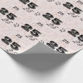Blush Pink Black Shell nummers gepersonaliseerd Cadeaupapier (Hoek)
