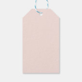 Blush Pink Blauwgroen Cream Floral Birthday Dank j Cadeaulabel (Achterkant)
