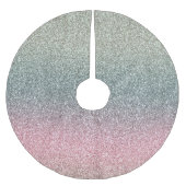 Blush Pink Blauwgroen Mint Sparkle Glitter Kerstboom Rok (Voorkant)