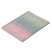 Blush Pink Blauwgroen Mint Sparkle Glitter Notitieboek (Linkerzijde)