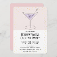 Blush Pink Block Housewarming Cocktail Party